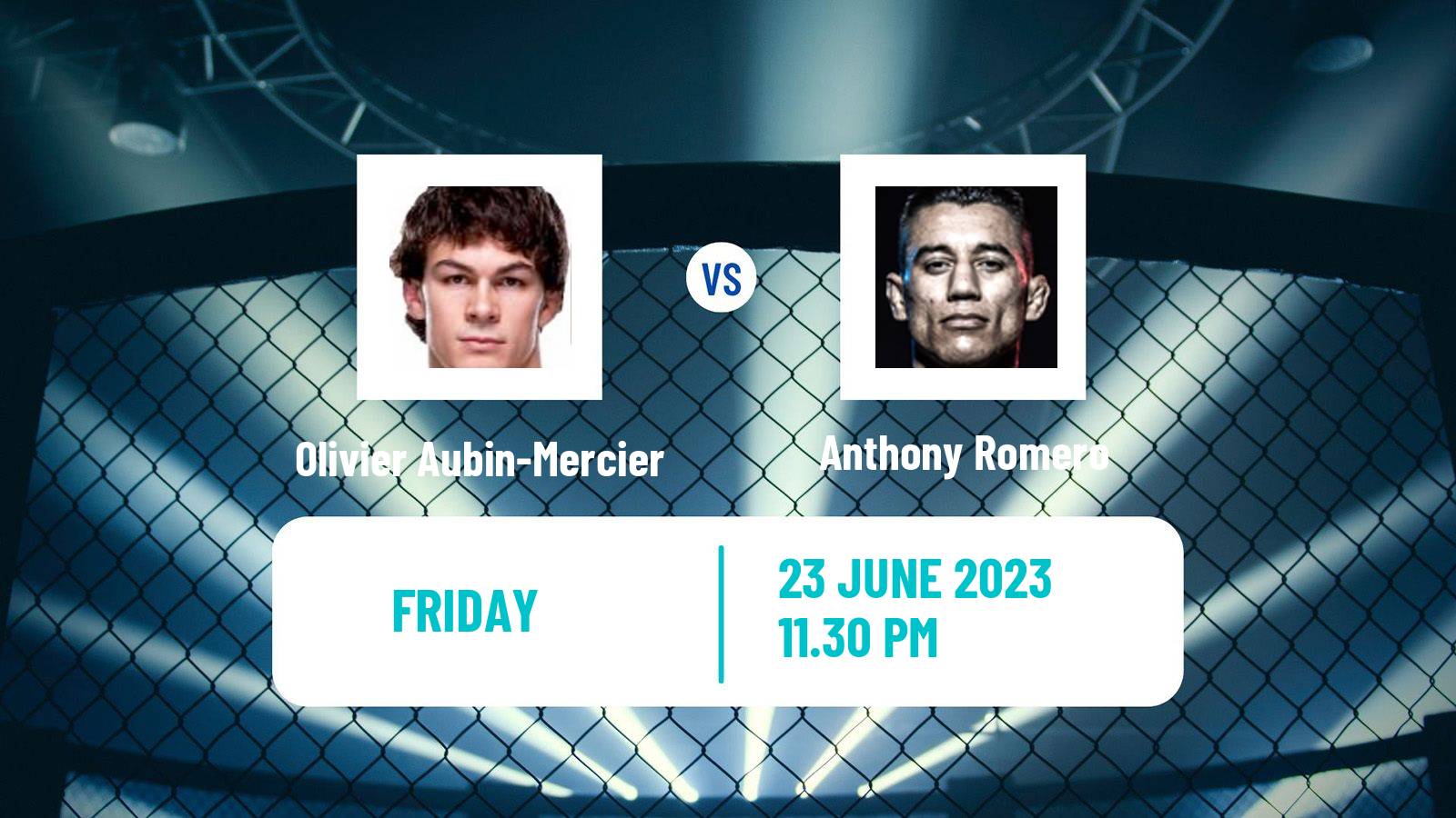 MMA Lightweight Pfl Men Olivier Aubin-Mercier - Anthony Romero