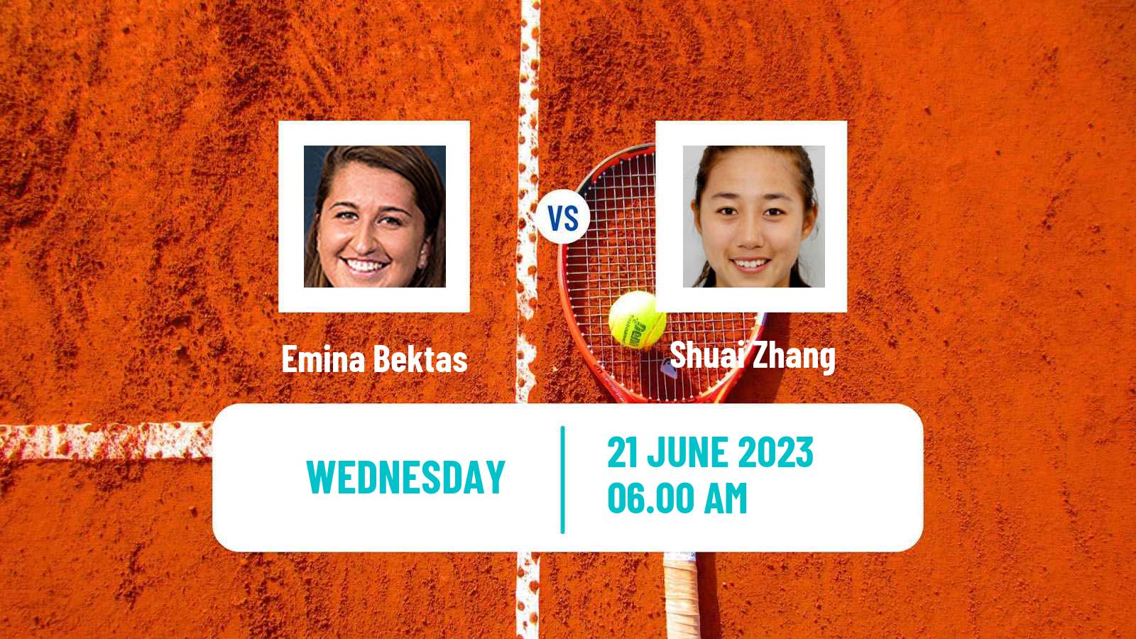 Tennis WTA Birmingham Emina Bektas - Shuai Zhang