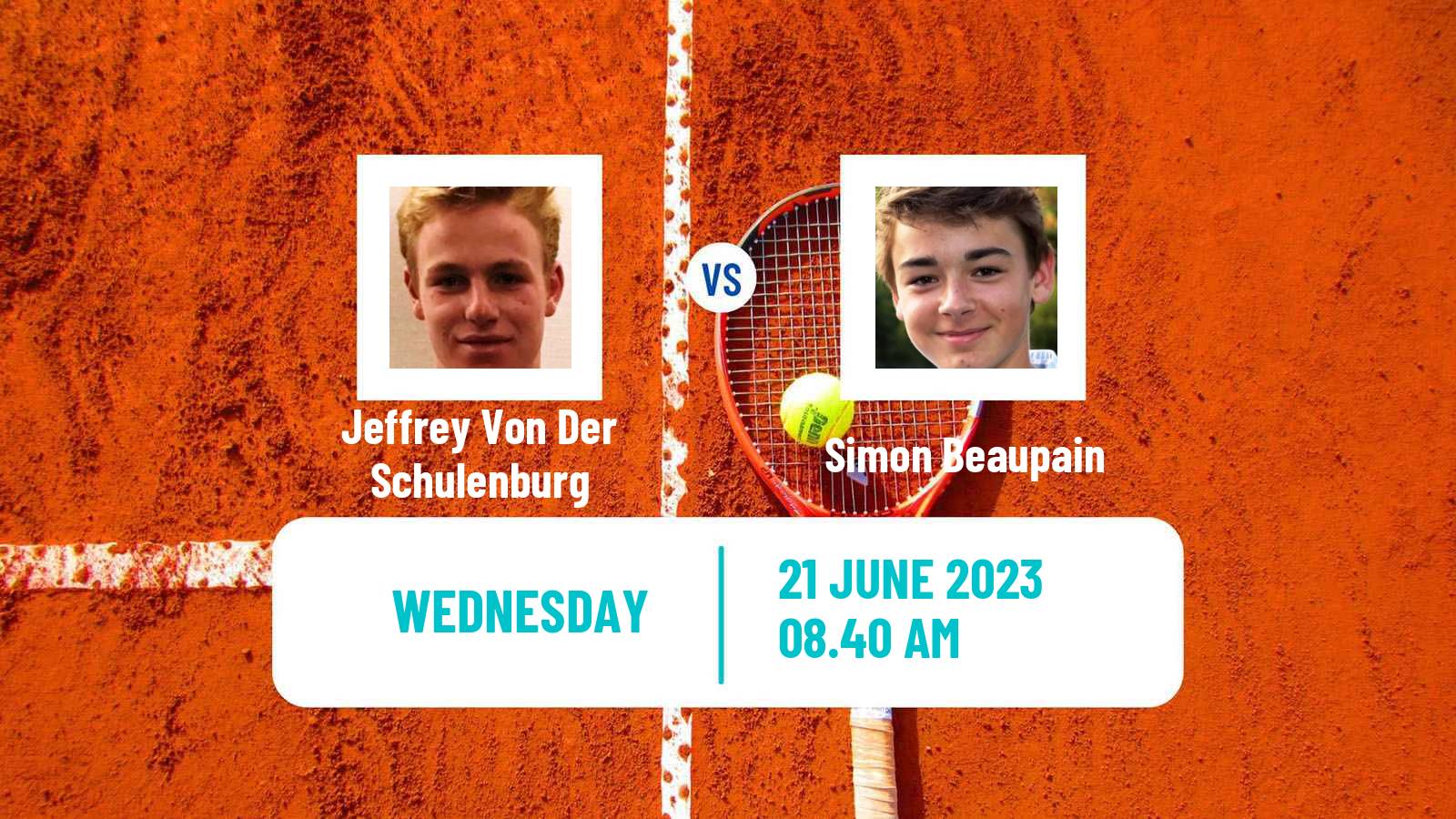 Tennis ITF M15 Saarlouis Men Jeffrey Von Der Schulenburg - Simon Beaupain