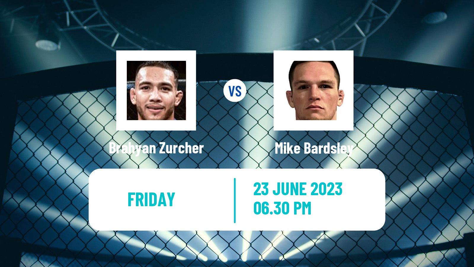 MMA Featherweight Pfl Men Brahyan Zurcher - Mike Bardsley