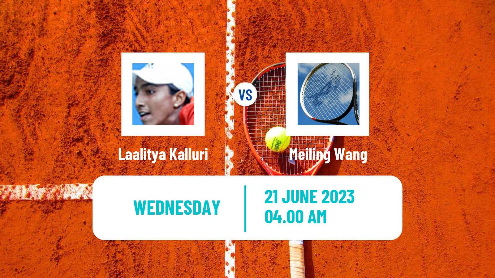 Tennis ITF W15 Tianjin 2 Women Laalitya Kalluri - Meiling Wang