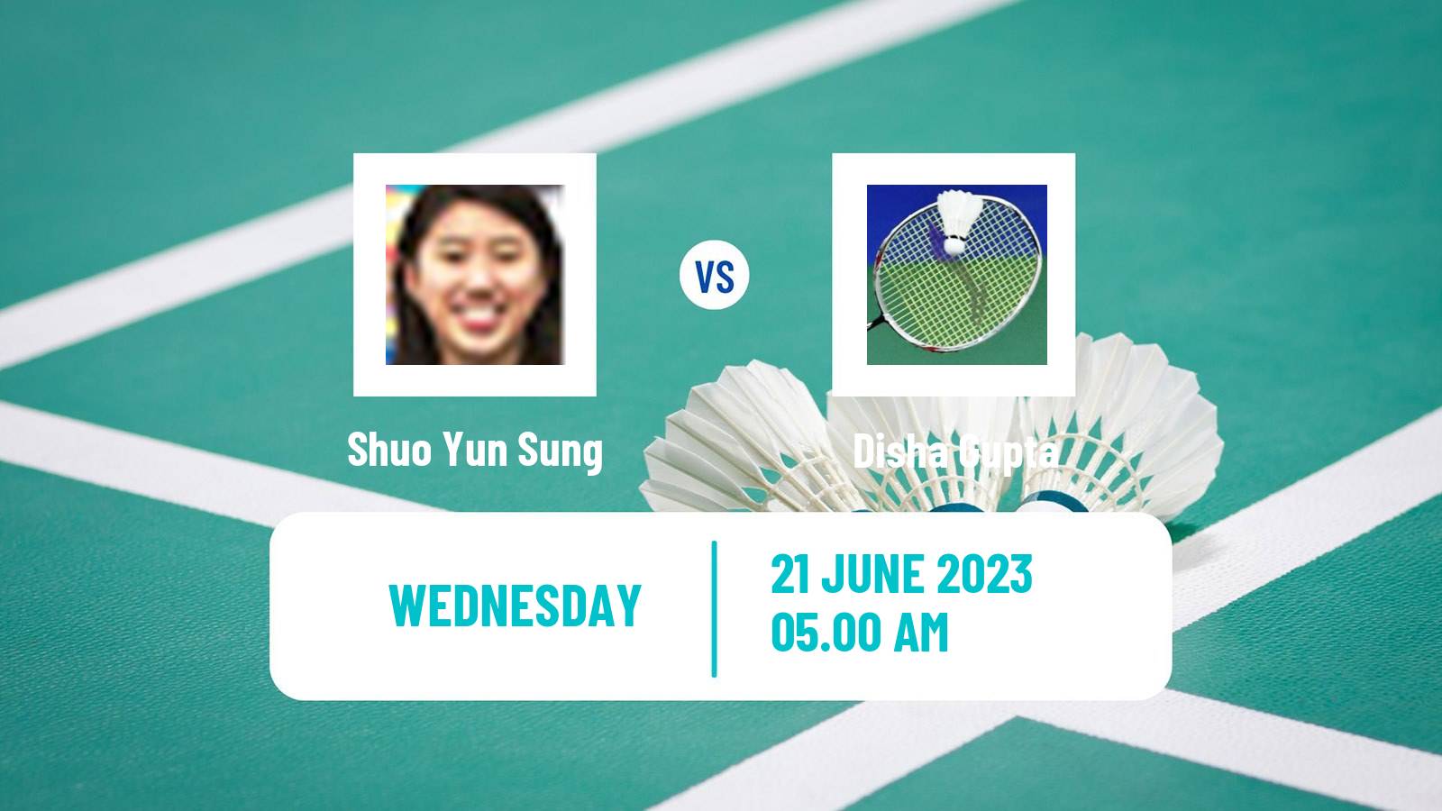 Badminton BWF World Tour Chinese Taipei Open Women Shuo Yun Sung - Disha Gupta