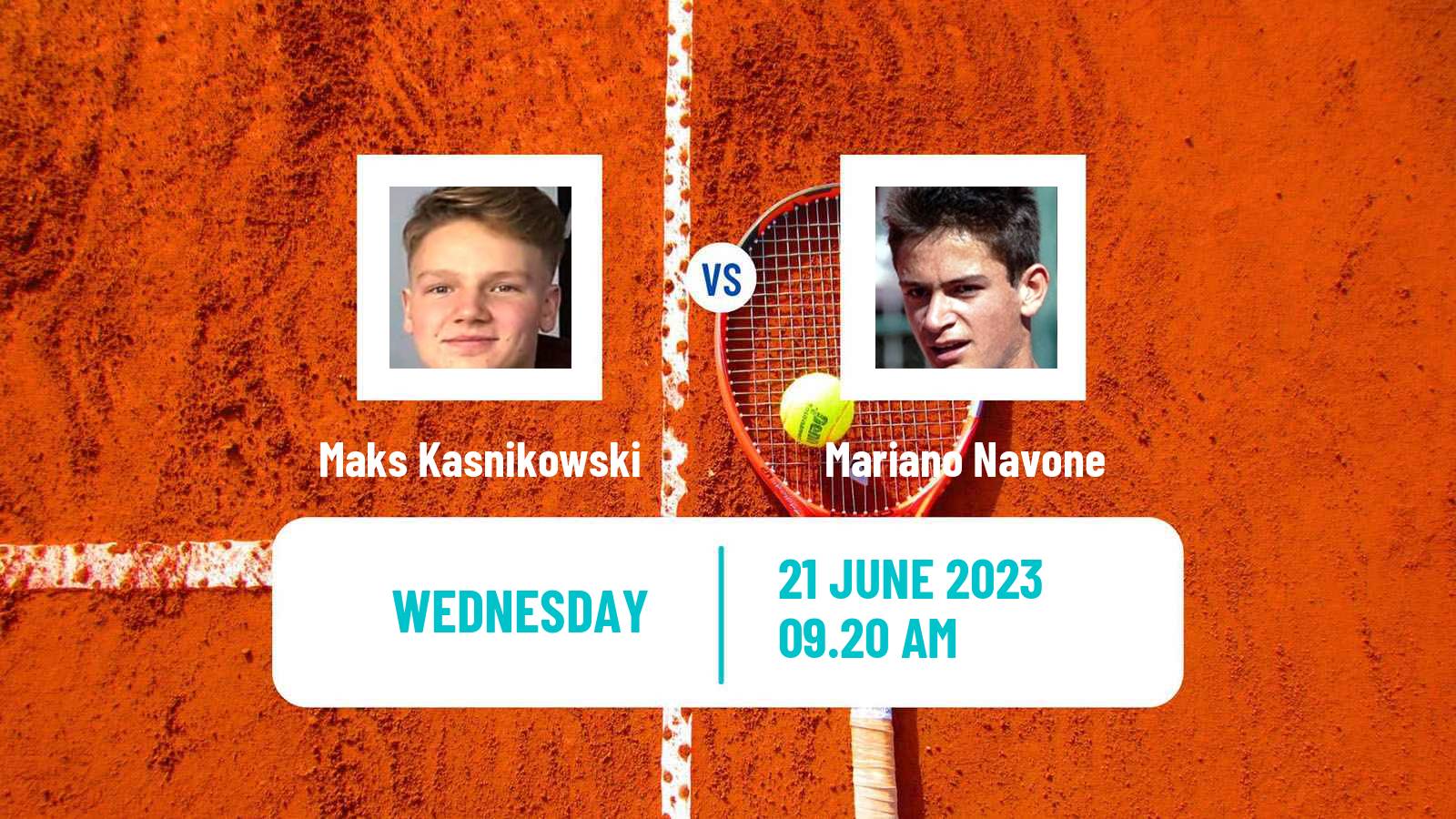 Tennis Poznan Challenger Men Maks Kasnikowski - Mariano Navone