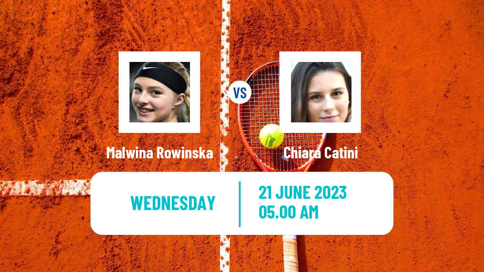 Tennis ITF W15 Gdansk Women Malwina Rowinska - Chiara Catini