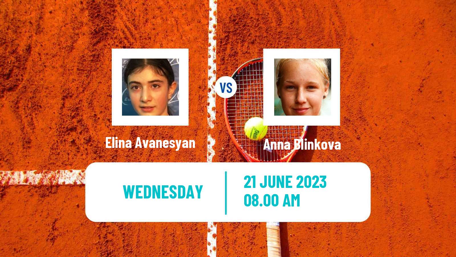 Tennis WTA Berlin Elina Avanesyan - Anna Blinkova