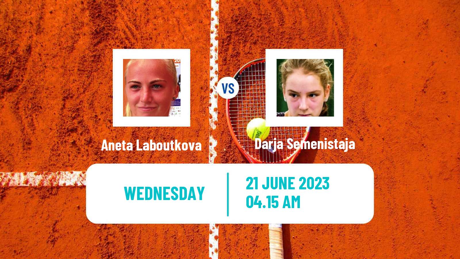 Tennis ITF W40 Ystad Women Aneta Laboutkova - Darja Semenistaja