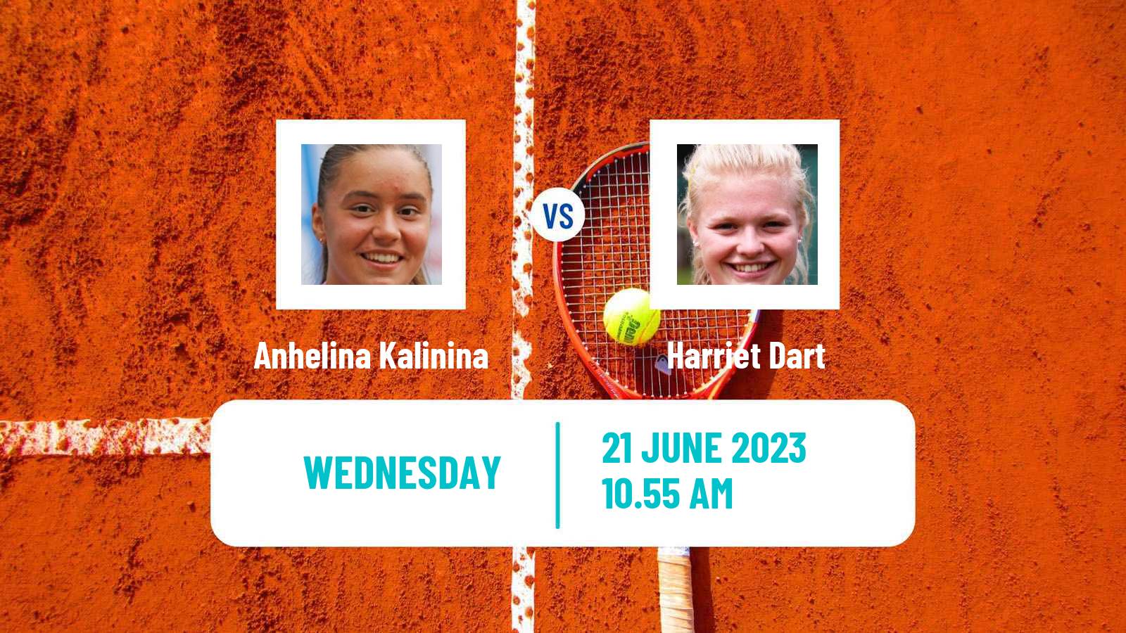 Tennis WTA Birmingham Anhelina Kalinina - Harriet Dart