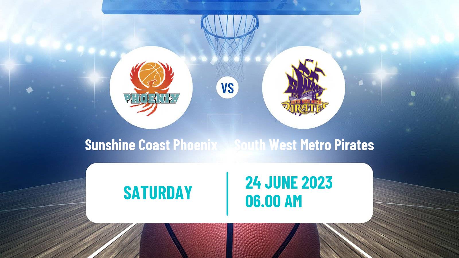 Basketball Australian NBL1 North Sunshine Coast Phoenix - South West Metro Pirates