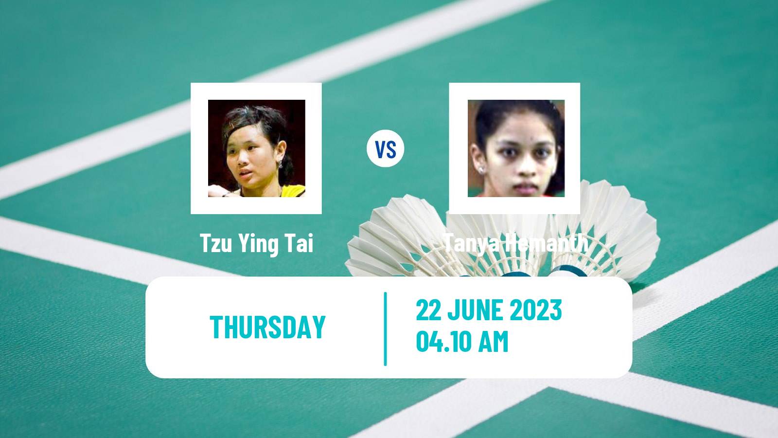 Badminton BWF World Tour Chinese Taipei Open Women Tzu Ying Tai - Tanya Hemanth