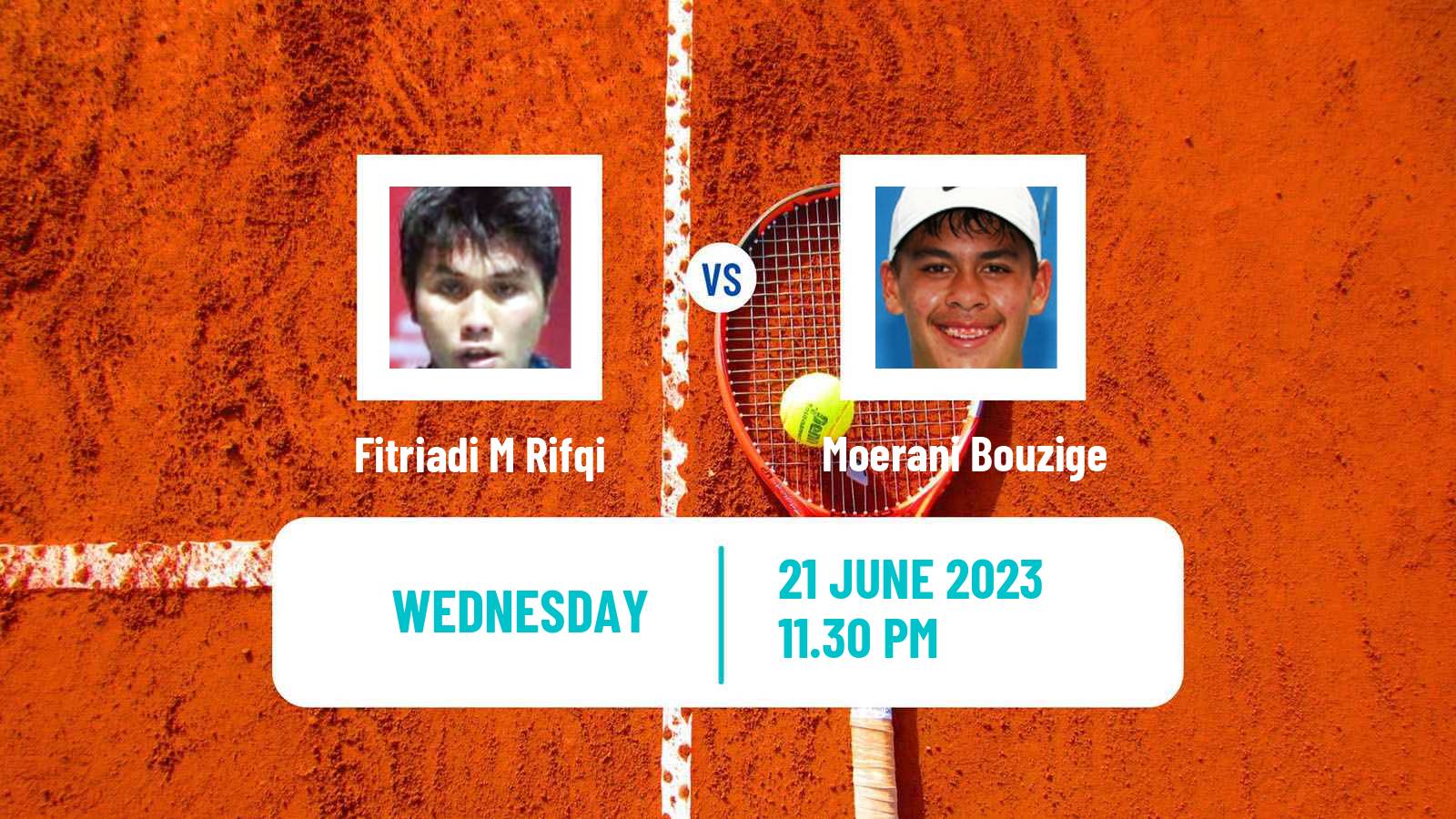 Tennis ITF M15 Jakarta 4 Men M Rifqi Fitriadi - Moerani Bouzige