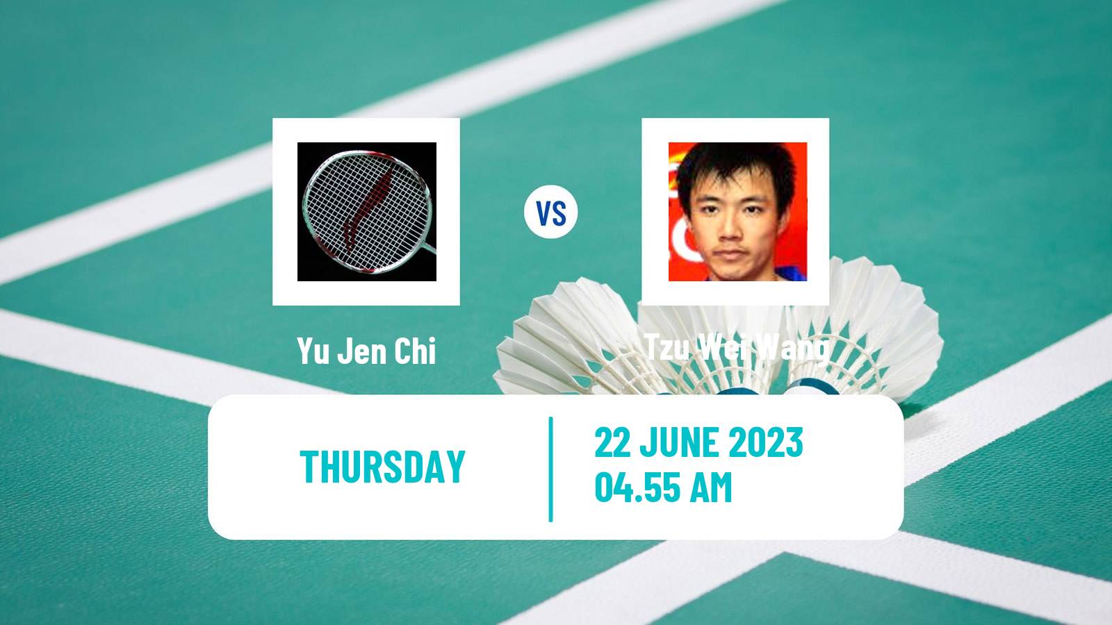 Badminton BWF World Tour Chinese Taipei Open Men Yu Jen Chi - Tzu Wei Wang