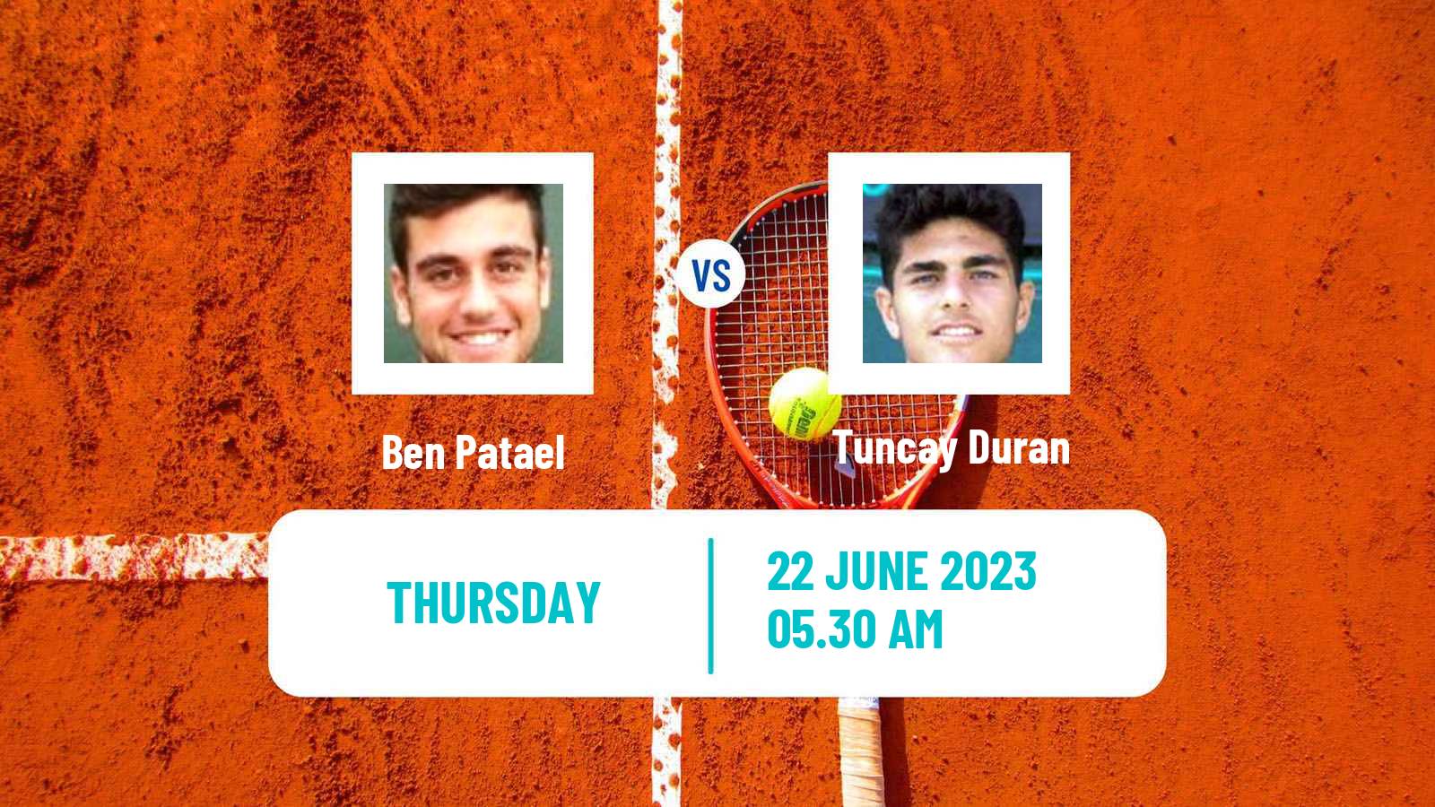 Tennis ITF M25 Netanya Men Ben Patael - Tuncay Duran