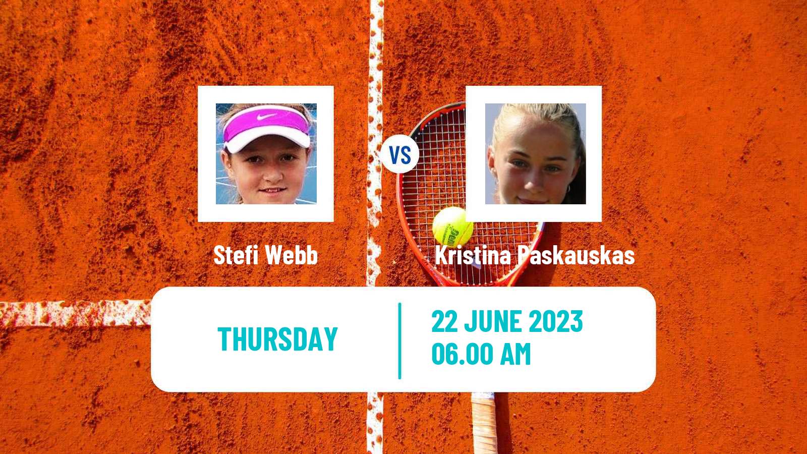 Tennis ITF W15 Monastir 20 Women Stefi Webb - Kristina Paskauskas