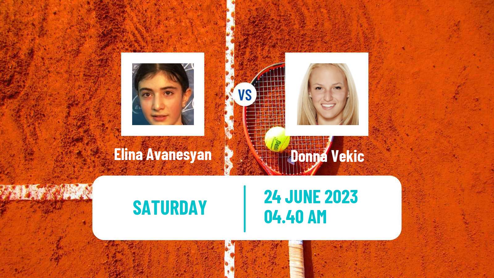 Tennis WTA Berlin Elina Avanesyan - Donna Vekic