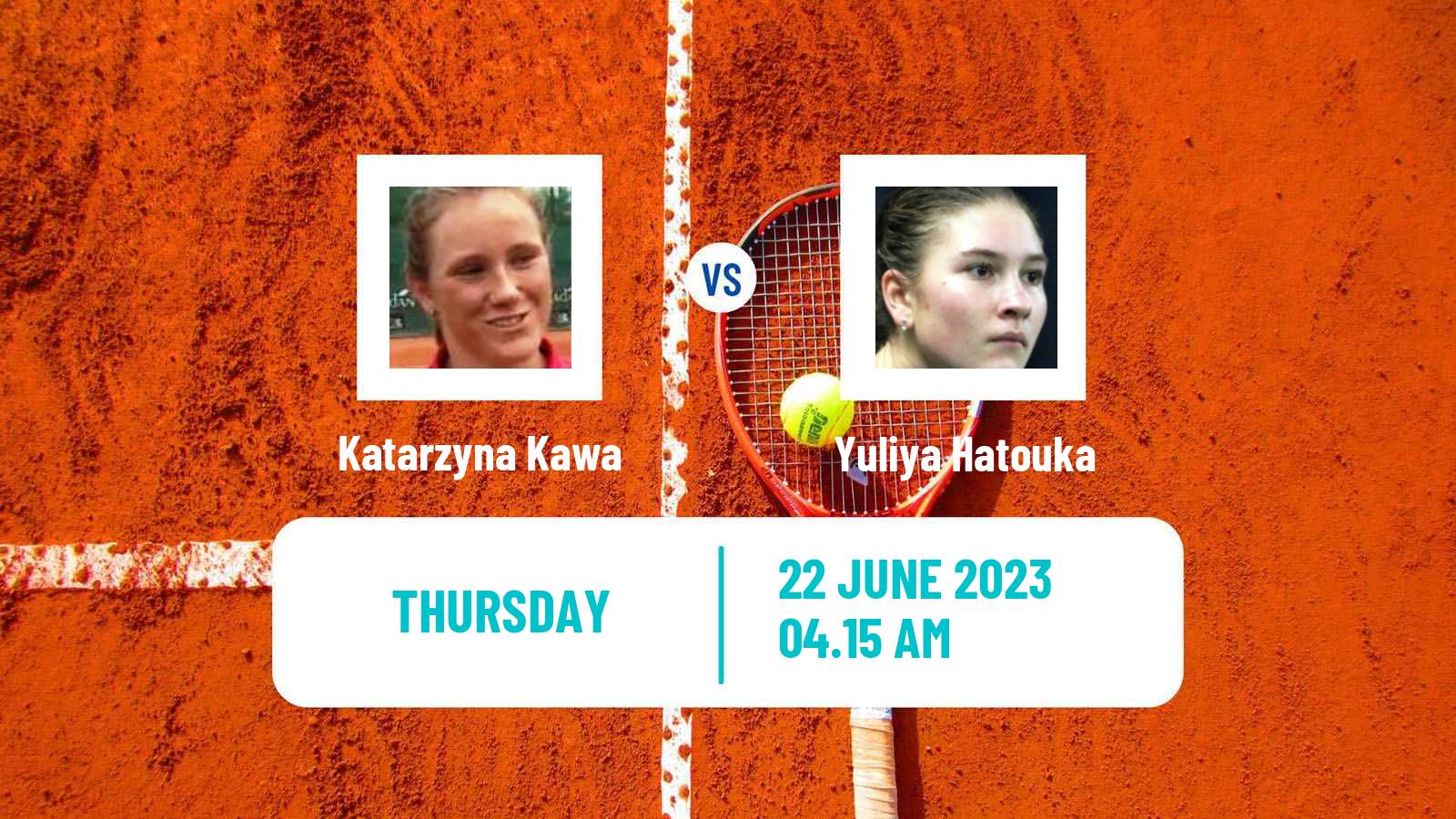 Tennis ITF W40 Ystad Women Katarzyna Kawa - Yuliya Hatouka