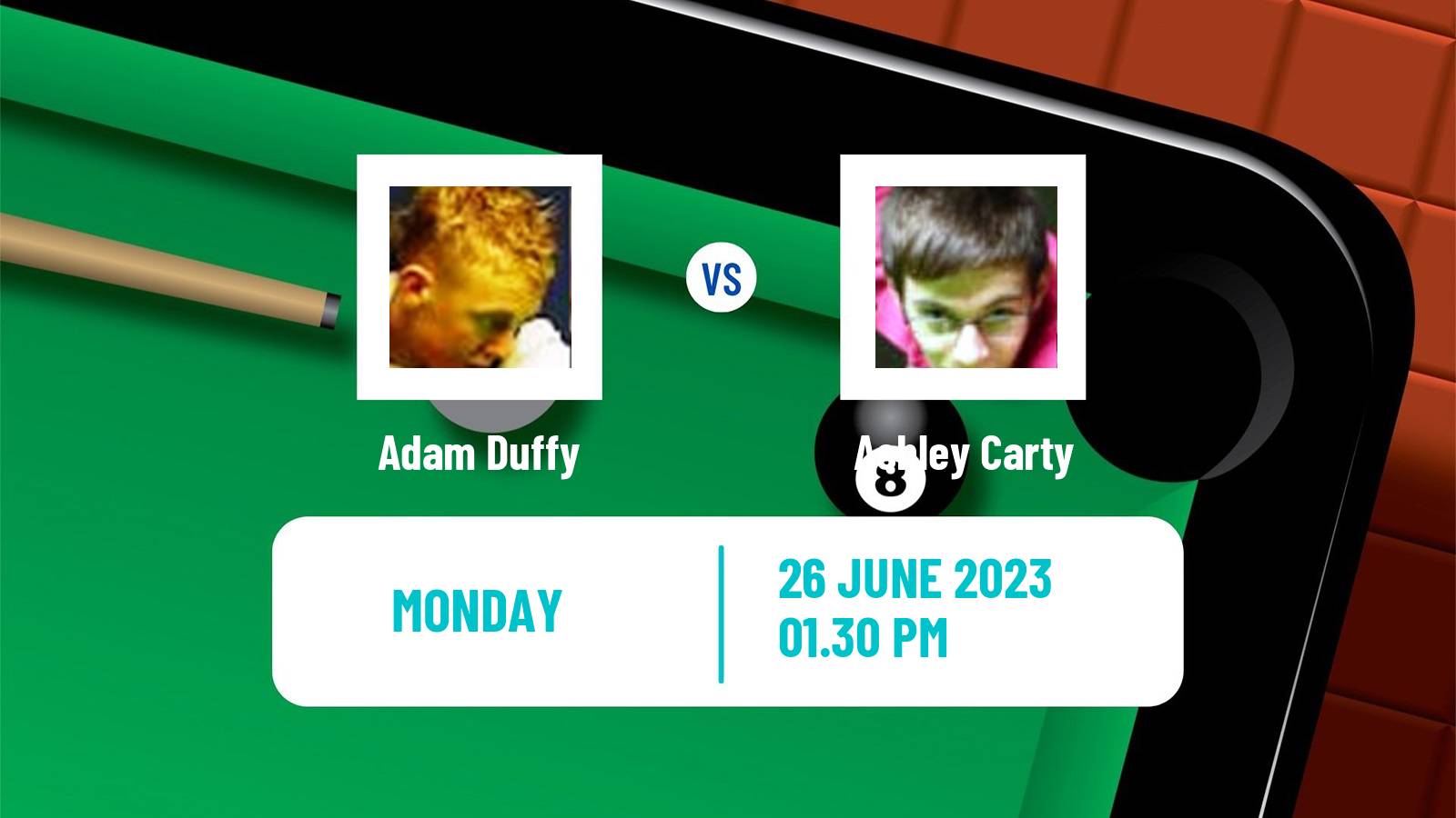 Snooker Championship League Adam Duffy - Ashley Carty