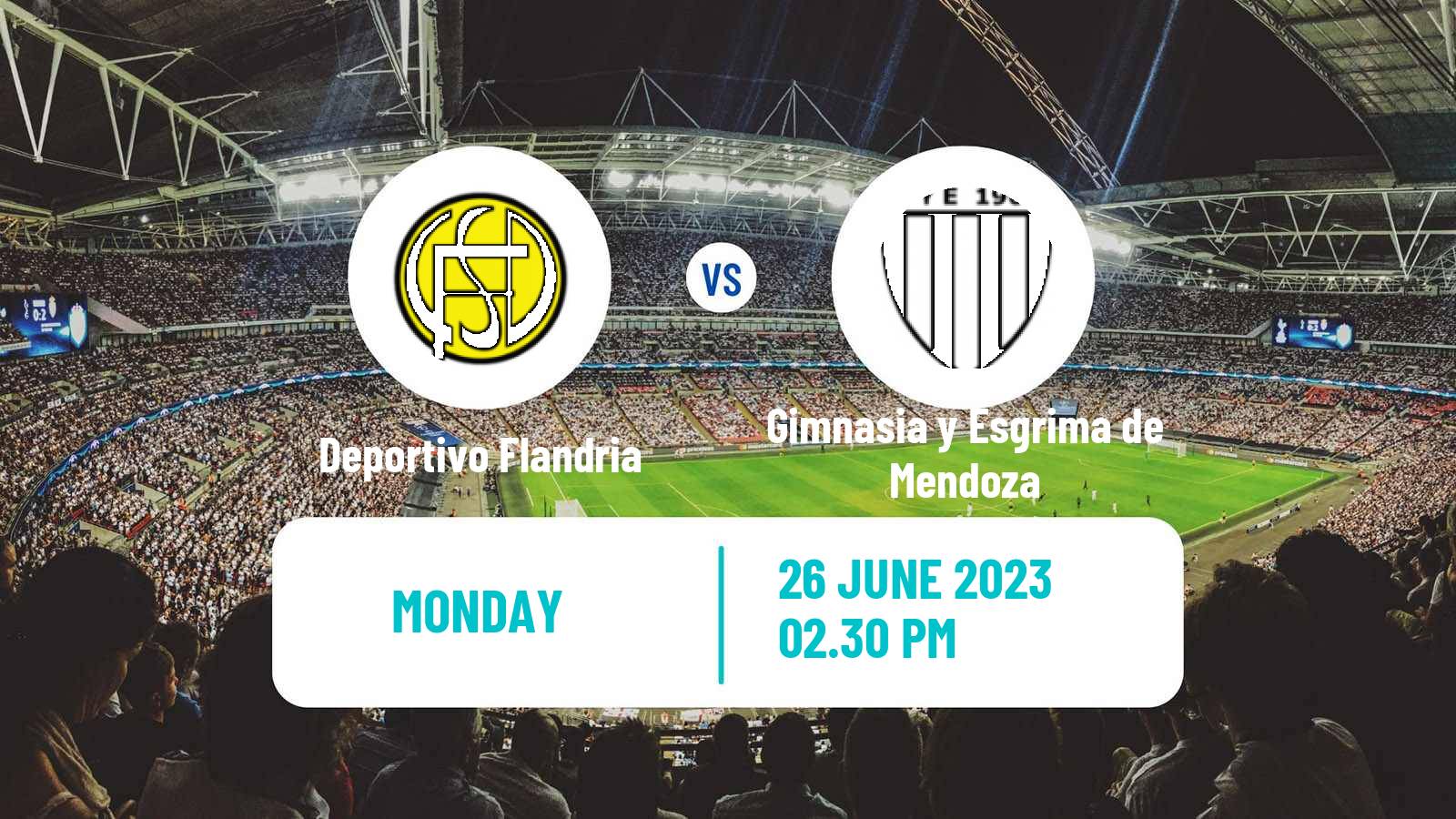Soccer Argentinian Primera Nacional Deportivo Flandria - Gimnasia y Esgrima de Mendoza