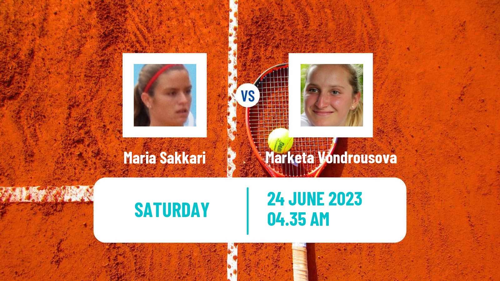 Tennis WTA Berlin Maria Sakkari - Marketa Vondrousova