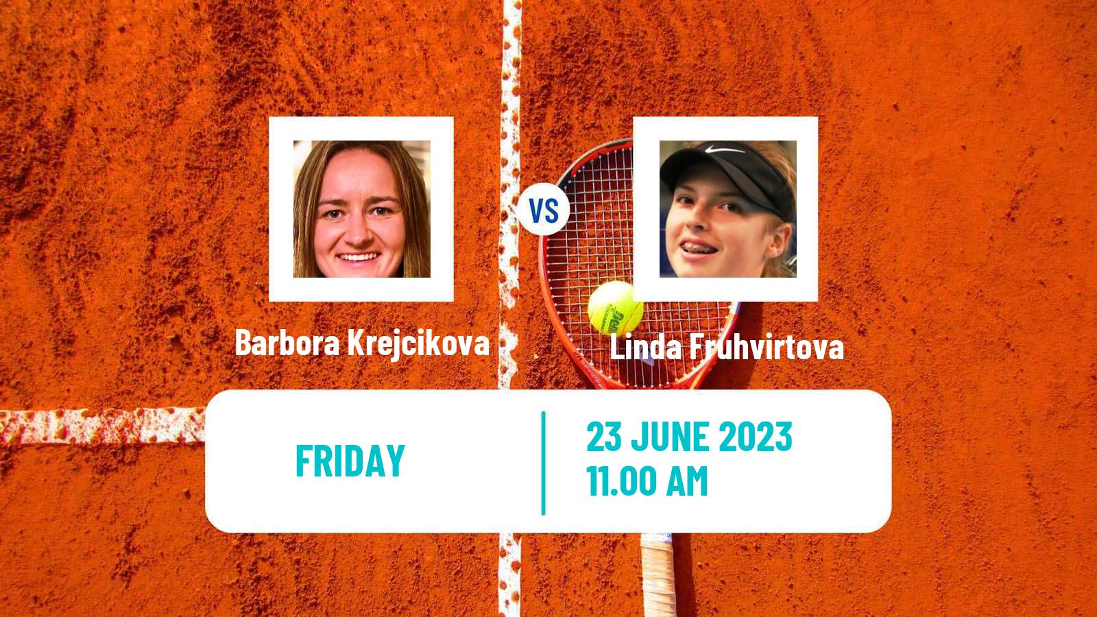Tennis WTA Birmingham Barbora Krejcikova - Linda Fruhvirtova