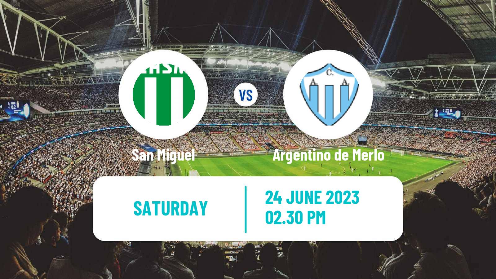 Soccer Argentinian Primera B San Miguel - Argentino de Merlo