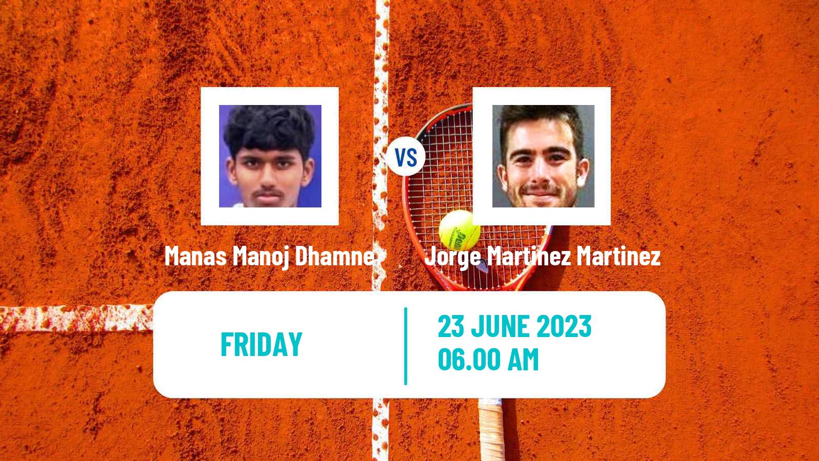 Tennis ITF M15 Casablanca Men Manas Manoj Dhamne - Jorge Martinez Martinez