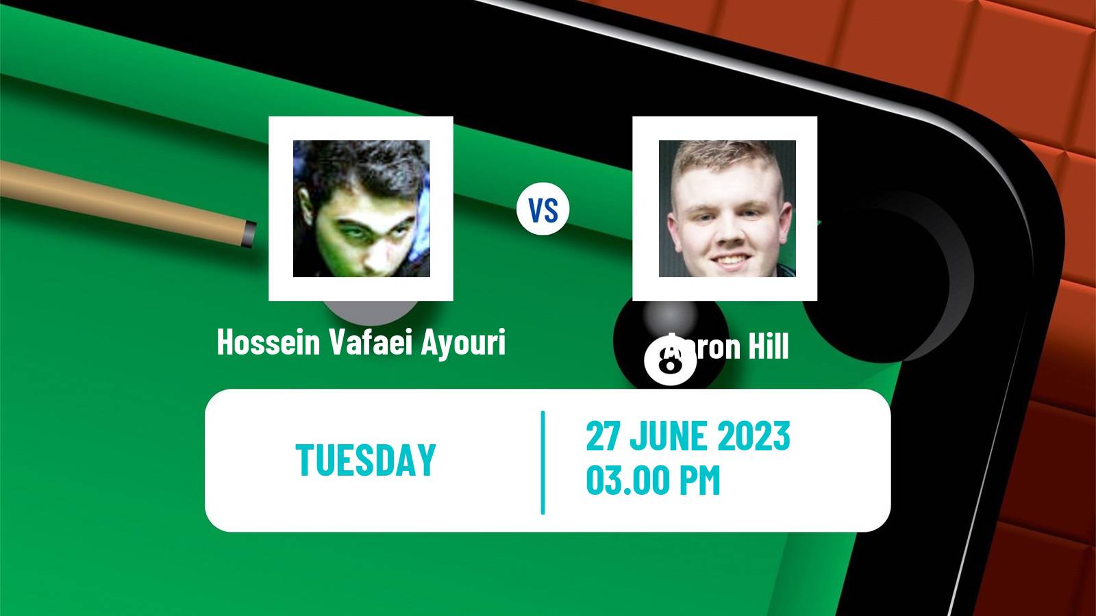 Snooker Championship League Hossein Vafaei Ayouri - Aaron Hill