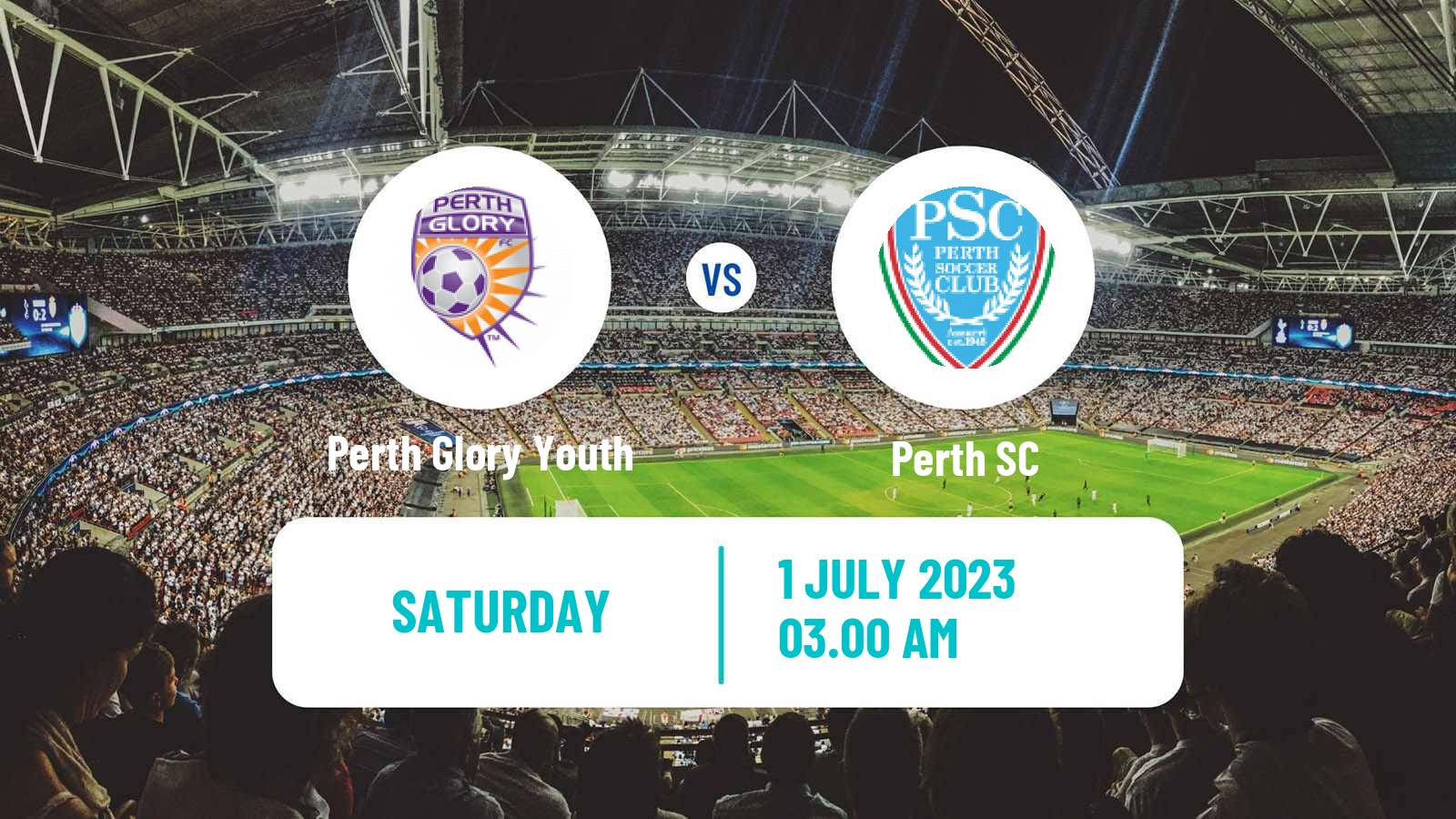 Soccer Australian NPL Western Australia Perth Glory Youth - Perth SC