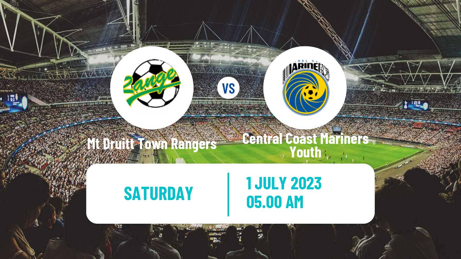 Soccer Australian NPL NSW Mt Druitt Town Rangers - Central Coast Mariners Youth