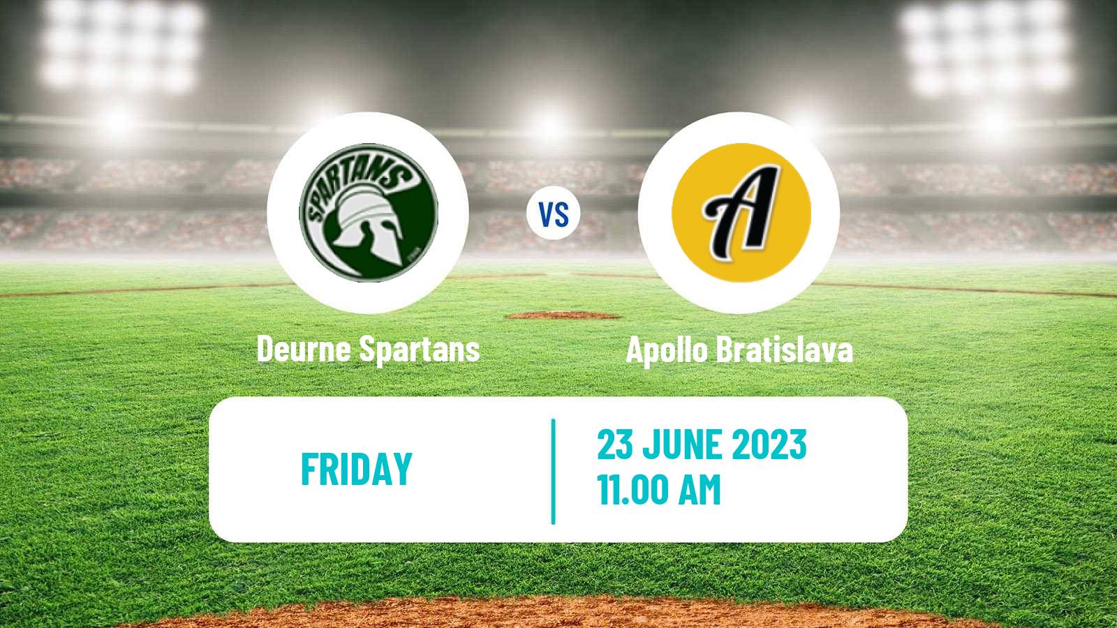 Baseball  Federations Cup Baseball Deurne Spartans - Apollo Bratislava