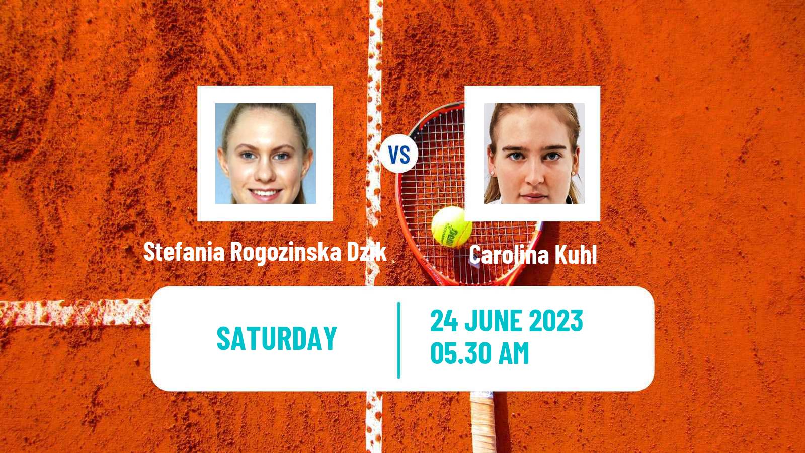 Tennis ITF W15 Gdansk Women Stefania Rogozinska Dzik - Carolina Kuhl