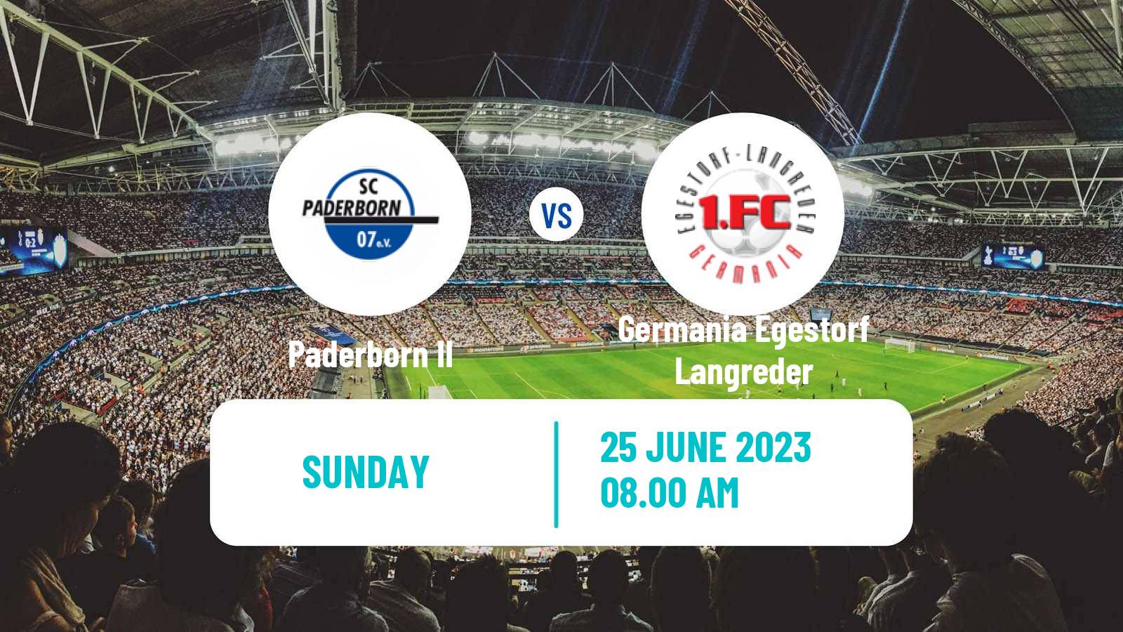 Soccer Club Friendly Paderborn II - Germania Egestorf Langreder