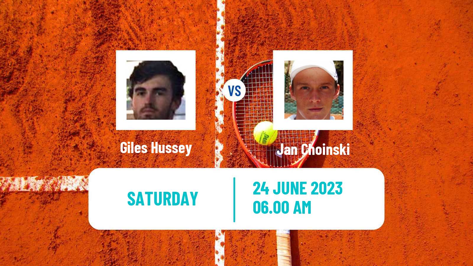 Tennis ATP Eastbourne Giles Hussey - Jan Choinski