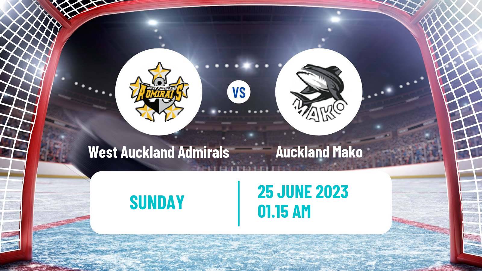 Hockey New Zealand NZIHL West Auckland Admirals - Auckland Mako