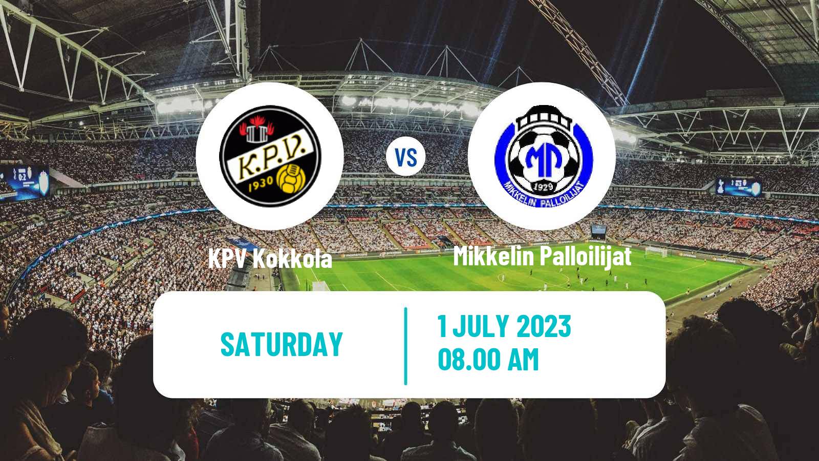 Soccer Finnish Ykkonen KPV Kokkola - Mikkelin Palloilijat