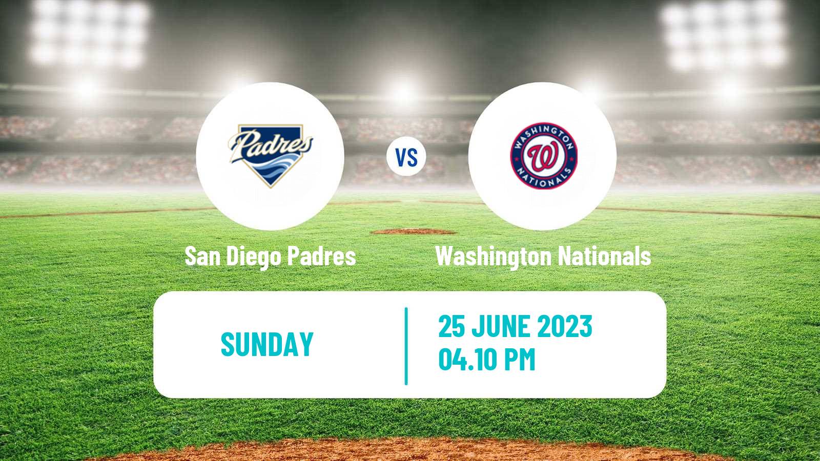 Baseball MLB San Diego Padres - Washington Nationals