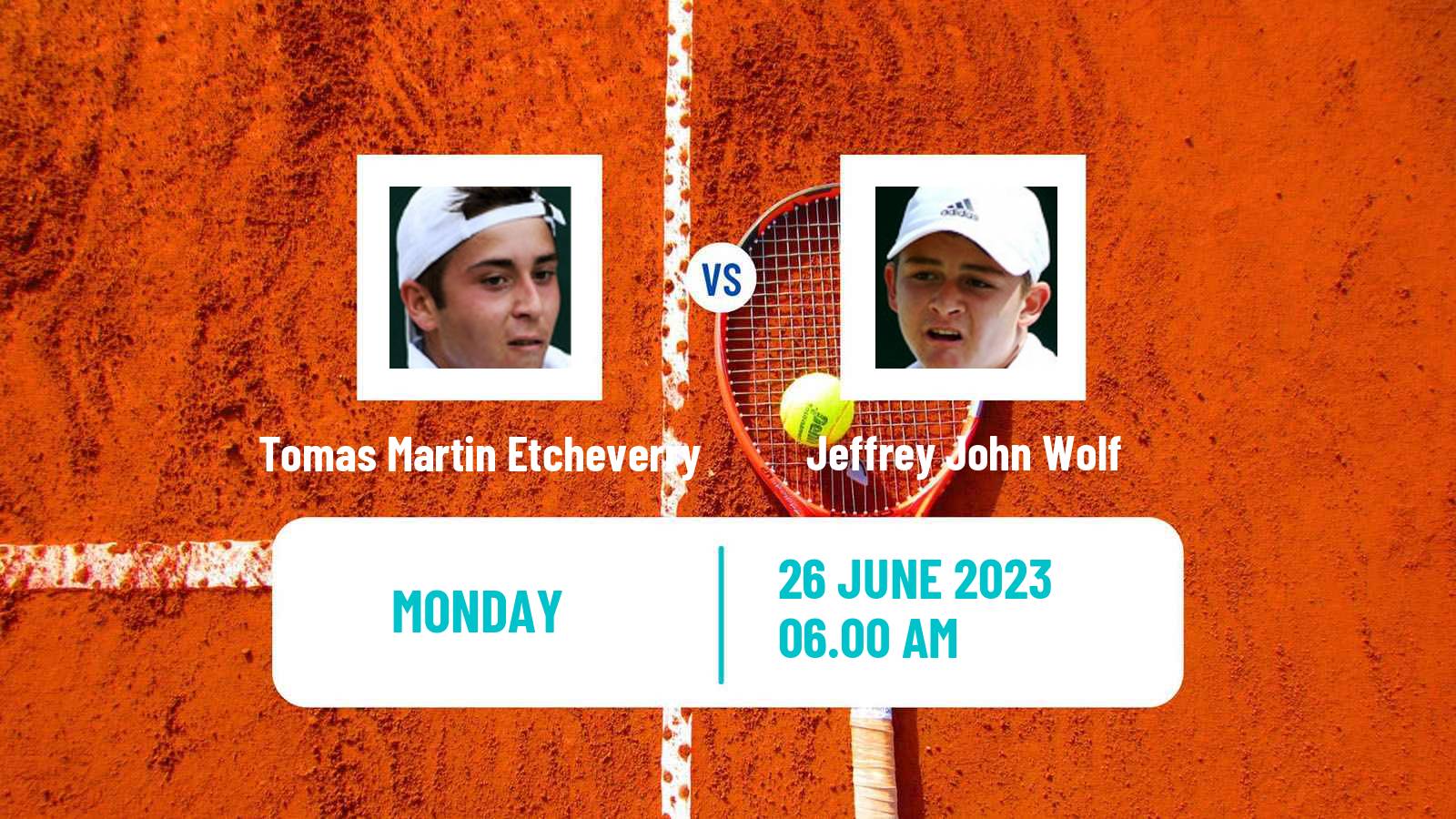Tennis ATP Eastbourne Tomas Martin Etcheverry - Jeffrey John Wolf