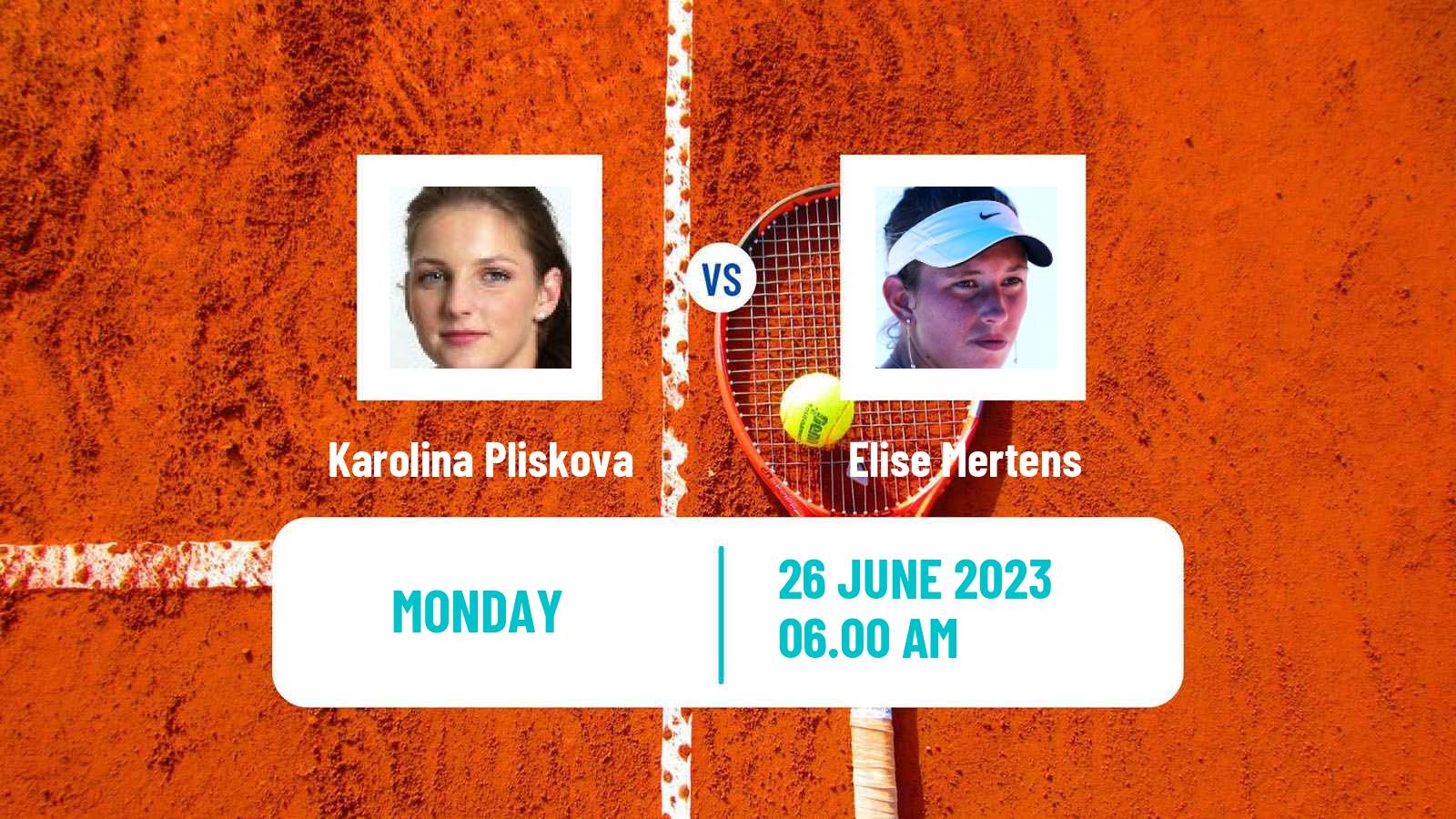 Tennis WTA Eastbourne Karolina Pliskova - Elise Mertens