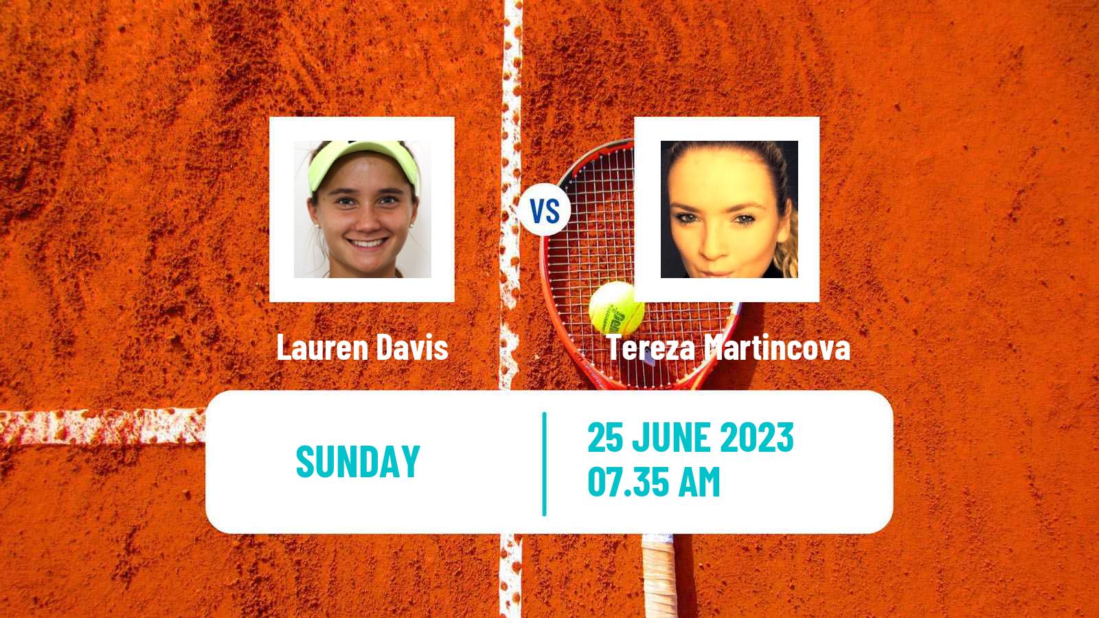 Tennis WTA Eastbourne Lauren Davis - Tereza Martincova