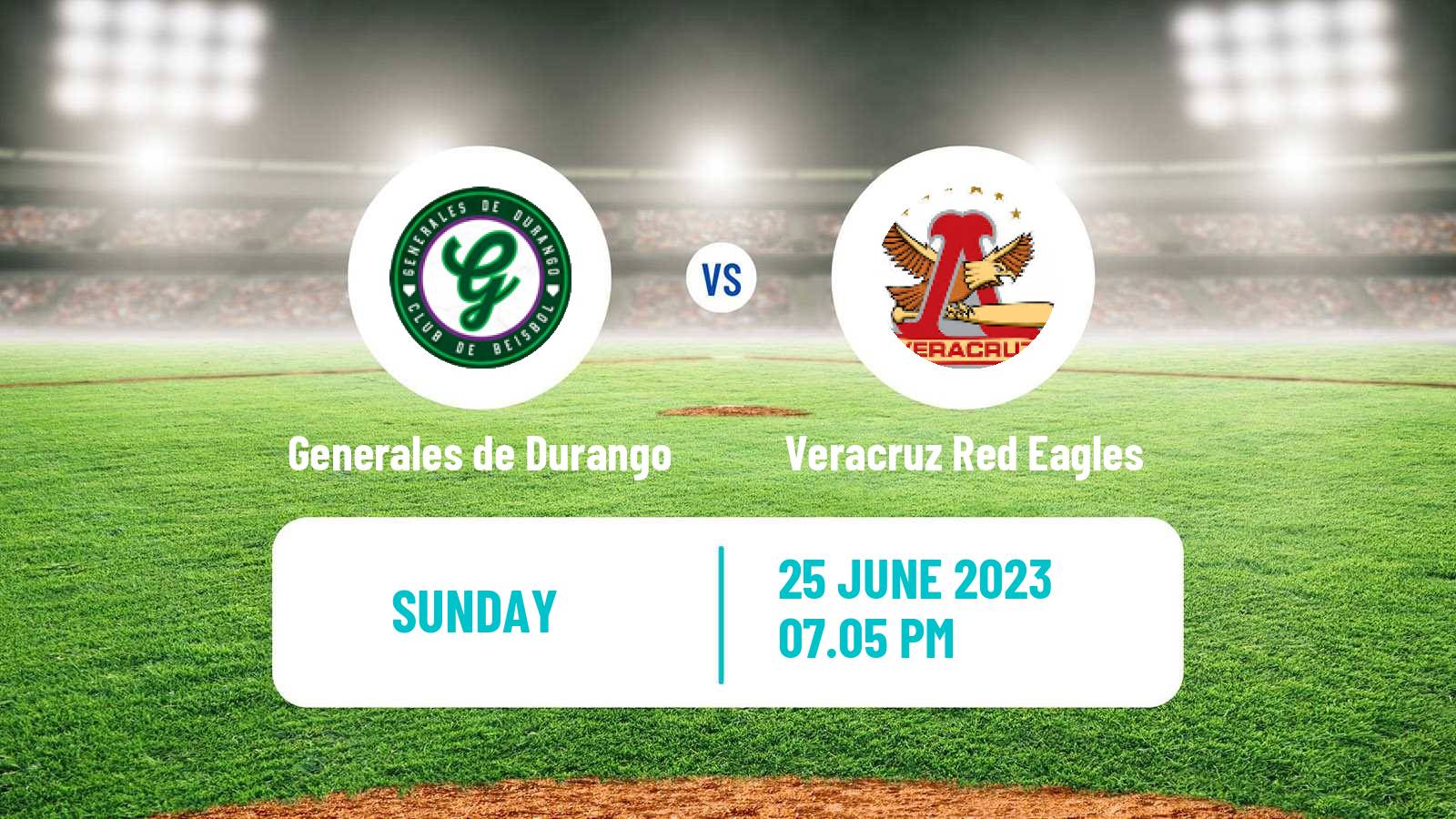 Baseball LMB Generales de Durango - Veracruz Red Eagles