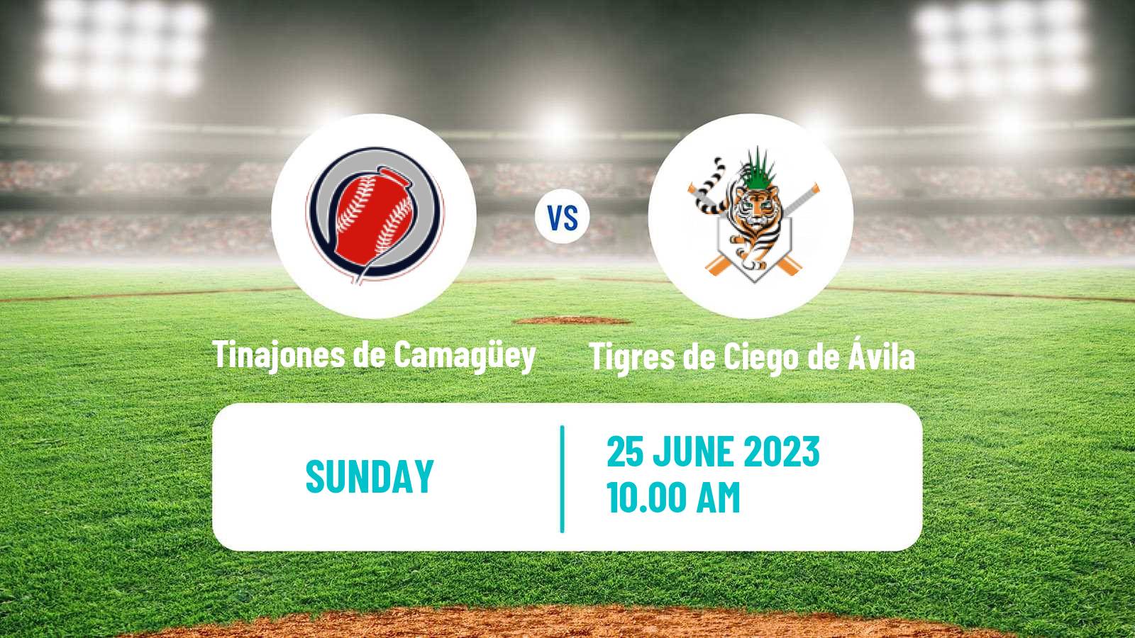 Baseball Cuba Serie Nacional Baseball Tinajones de Camagüey - Tigres de Ciego de Ávila
