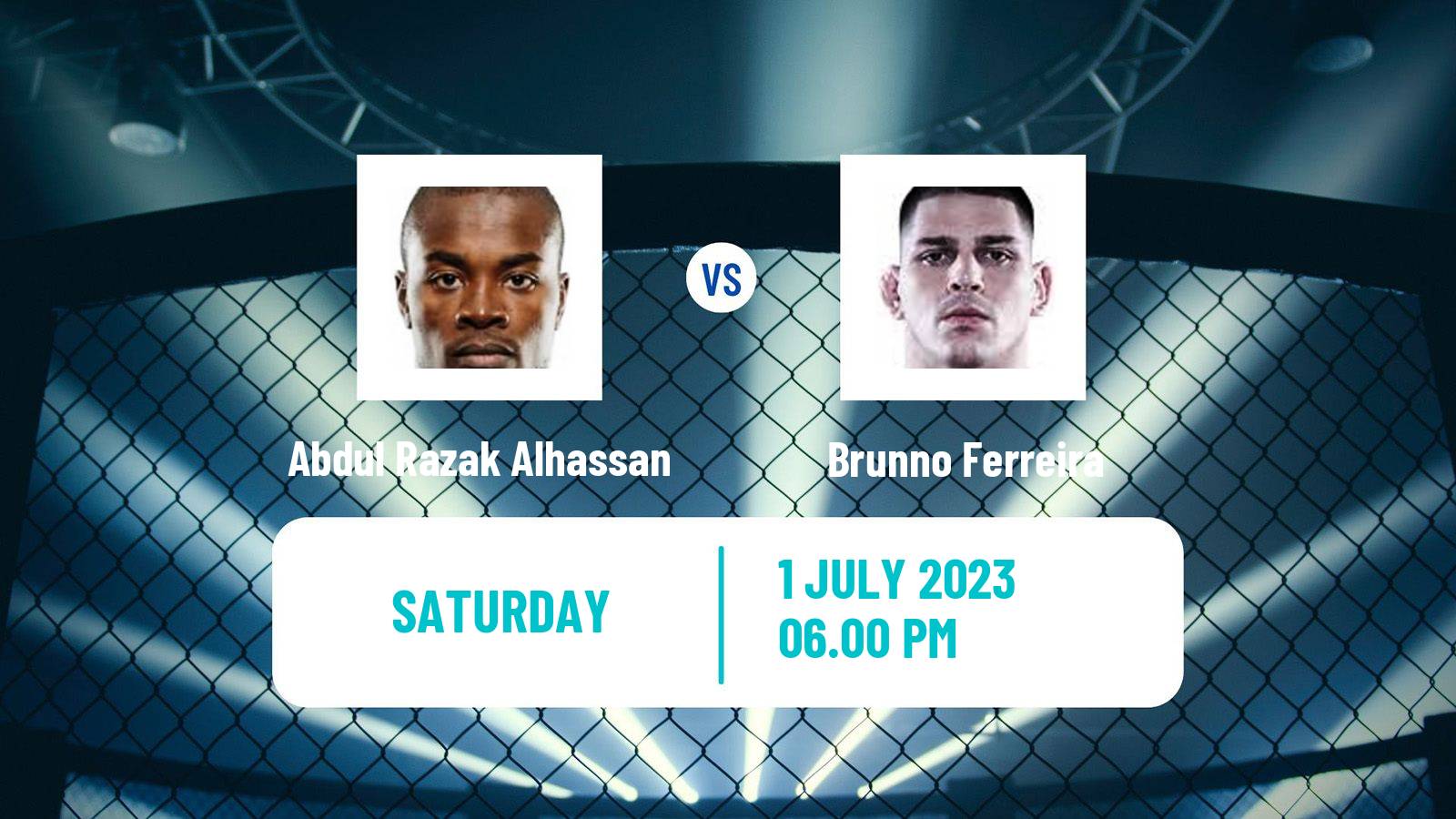 MMA Middleweight UFC Men Abdul Razak Alhassan - Brunno Ferreira