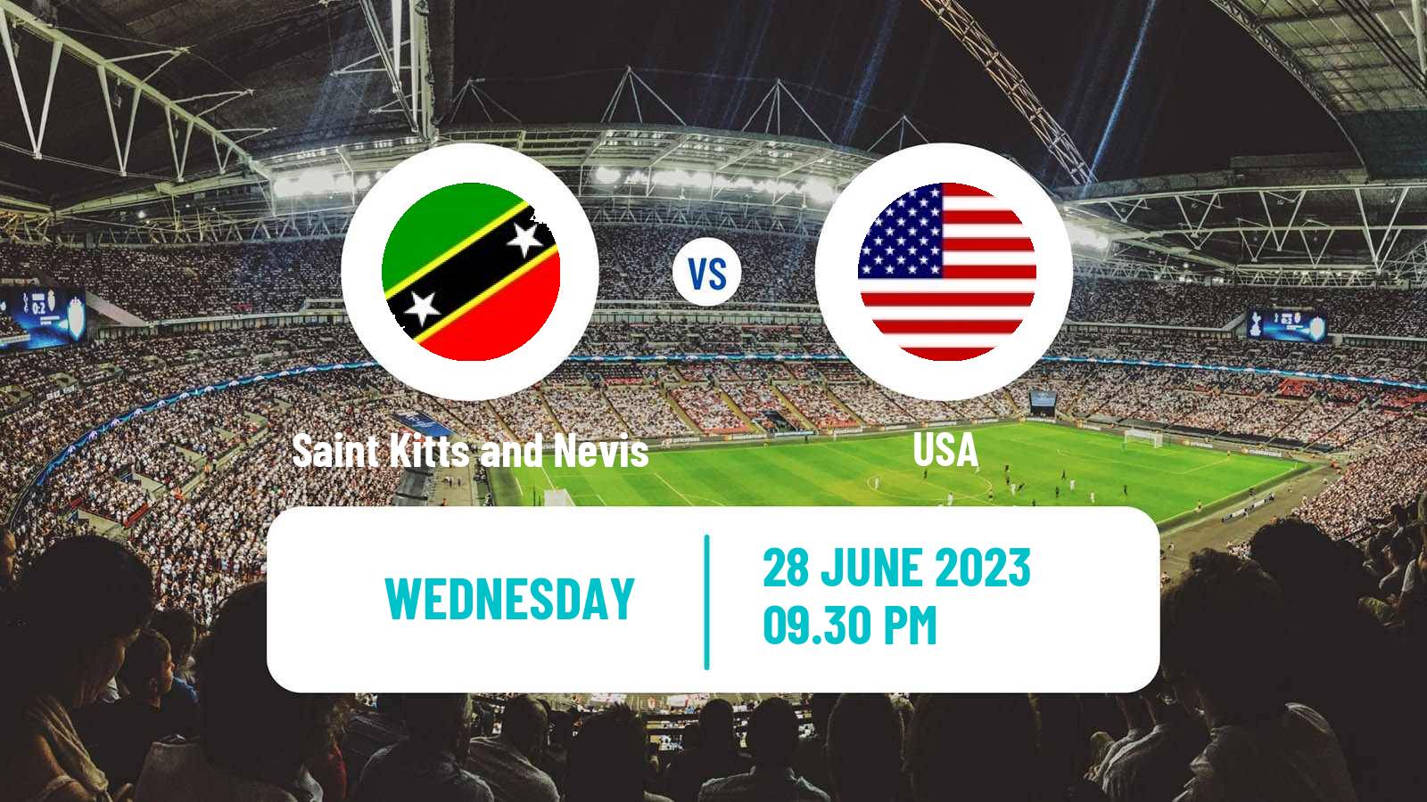 Soccer Gold Cup Saint Kitts and Nevis - USA