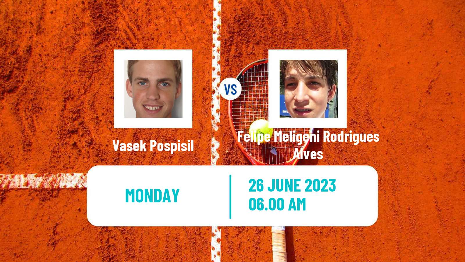 Tennis ATP Wimbledon Vasek Pospisil - Felipe Meligeni Rodrigues Alves