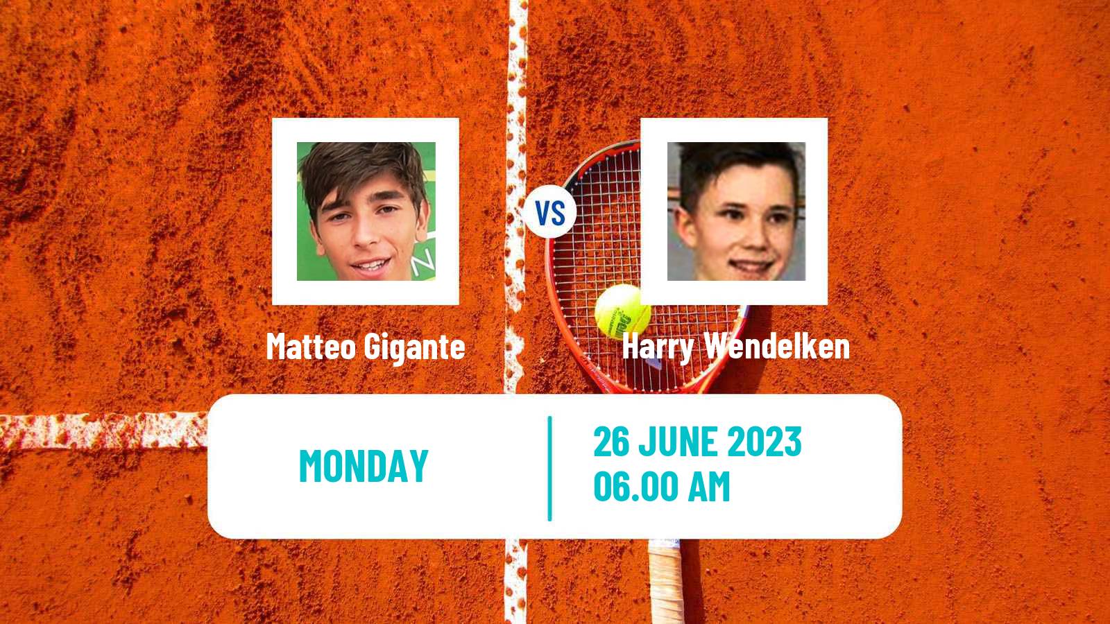 Tennis ATP Wimbledon Matteo Gigante - Harry Wendelken