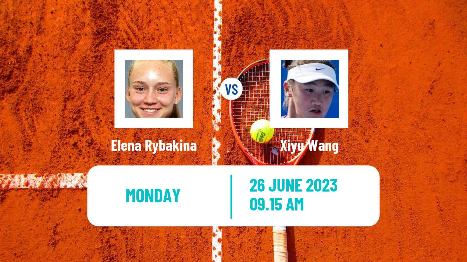 Tennis WTA Eastbourne Elena Rybakina - Xiyu Wang