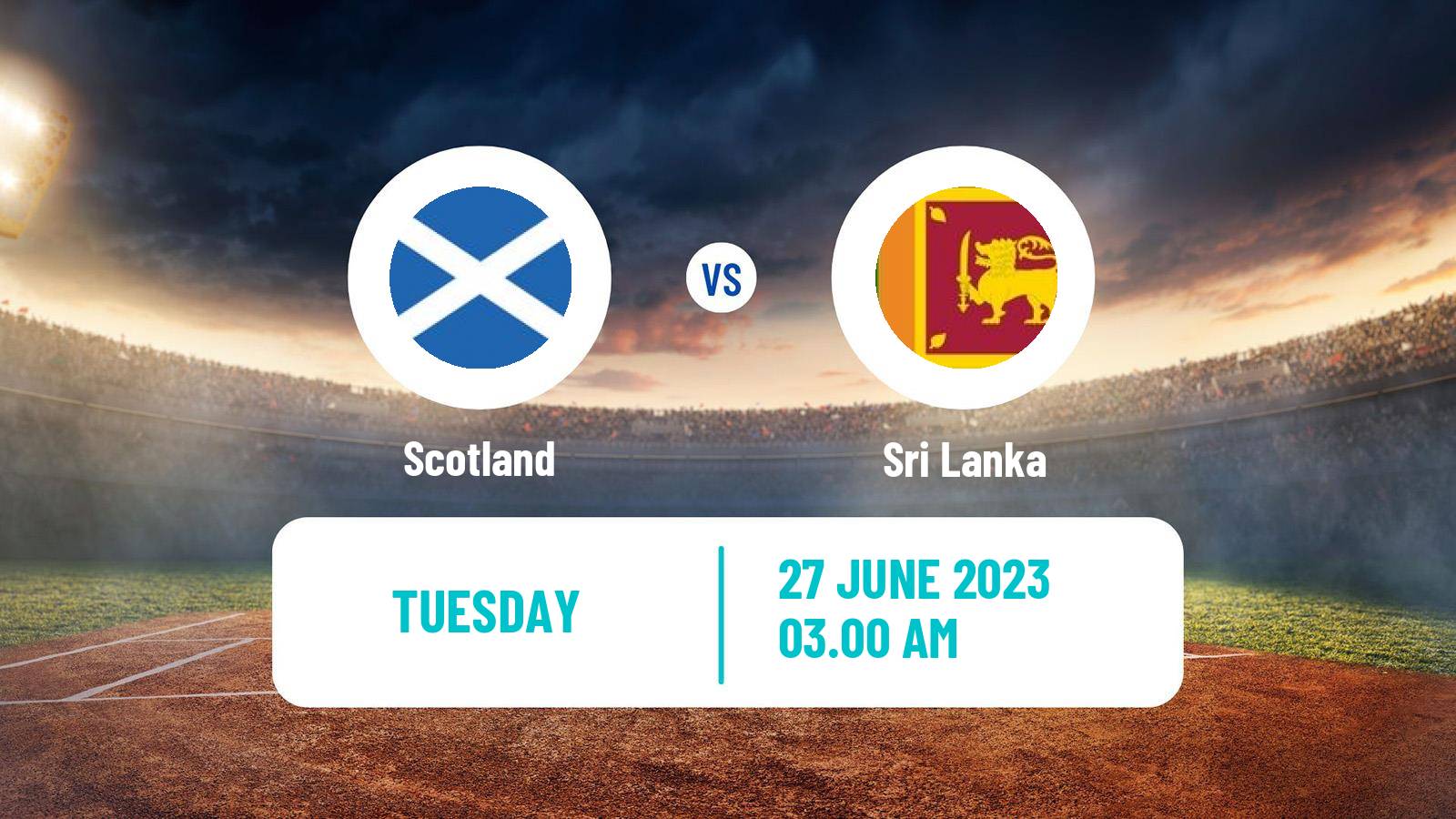 Cricket ICC World Cup Scotland - Sri Lanka