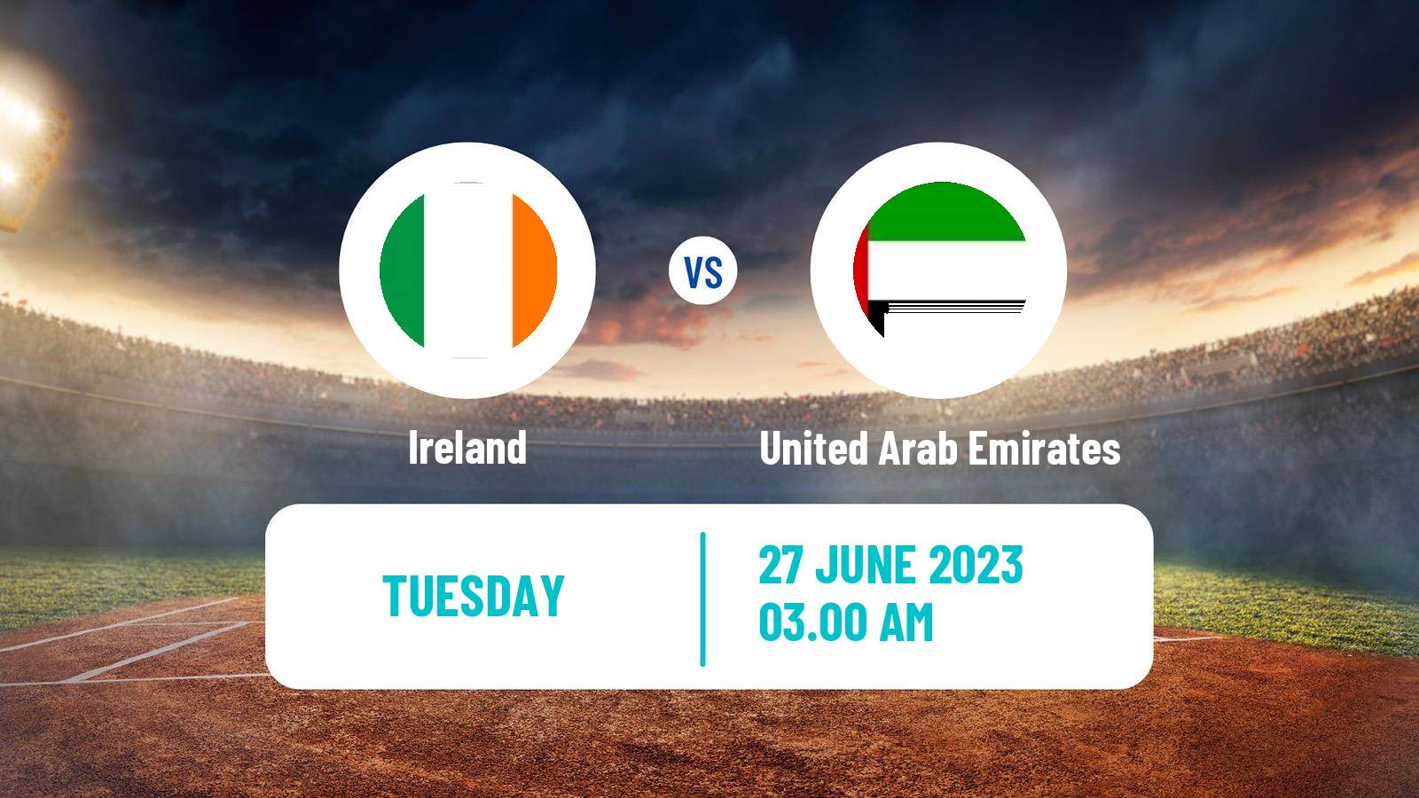 Cricket ICC World Cup Ireland - United Arab Emirates