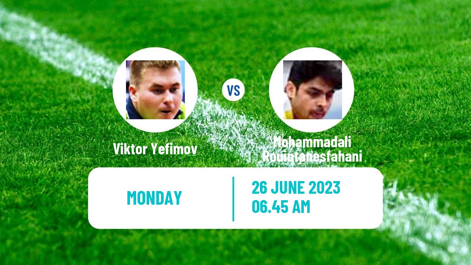 Table tennis Tt Star Series Men Viktor Yefimov - Mohammadali Rouintanesfahani