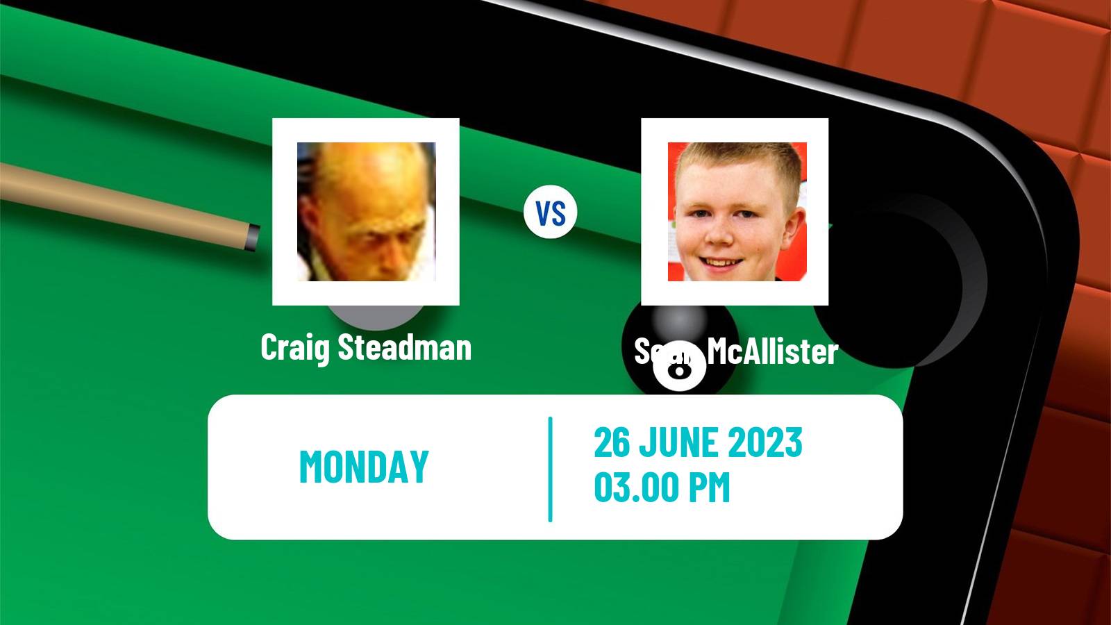 Snooker Championship League Craig Steadman - Sean McAllister