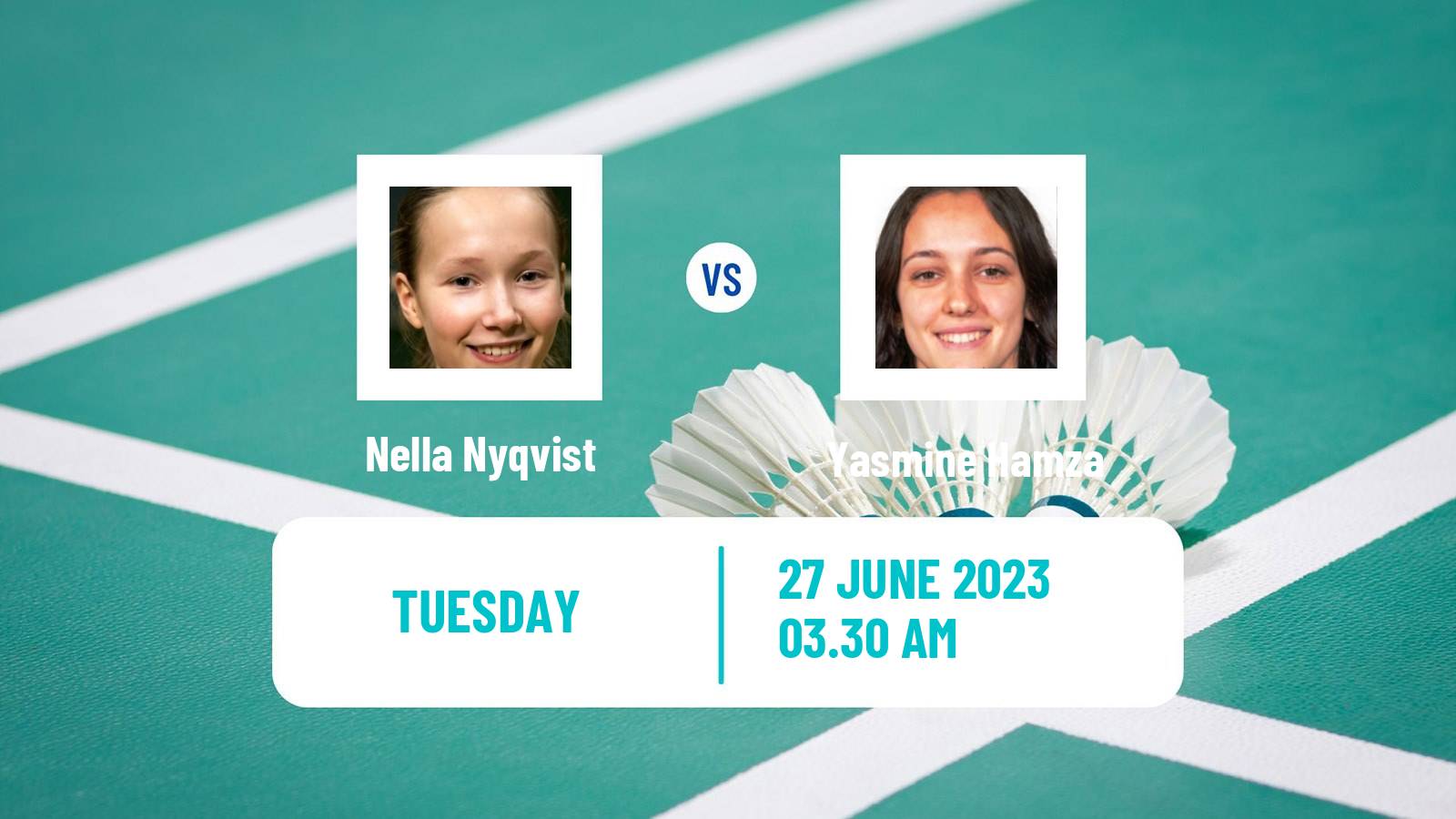 Badminton BWF European Games Women Nella Nyqvist - Yasmine Hamza